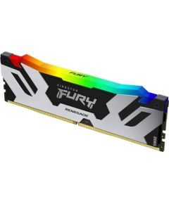 Kingston DDR5 16GB 6400 - CL - 32 - Dual-Kit - DIMM - KF564C32RSA-16, fury renegade silver RGB, black/silver