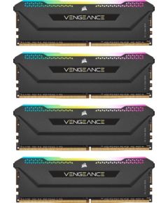 Corsair DDR4 - 32 GB -3200 - CL - 16 - Quad-Kit, RAM (black, CMH32GX4M4E3200C16, Vengeance RGB PRO SL)