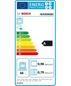 Bosch Cooker HLN39A020 Hob type Induction, Oven type Electric, White, Width 60 cm, Grilling, LED, 66 L, Depth 60 cm