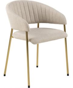Krēsls ANN 54.5x54xH77.5cm zelta/bēšs