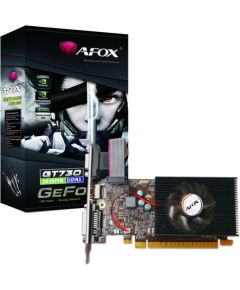AFOX Geforce GT730 1GB DDR3 64Bit DVI HDMI VGA LP Fan 	AF730-1024D3L7-V1 Grafiskās video kartes