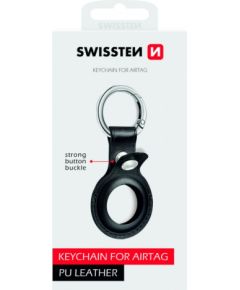 Swissten AirTag Mākslīgās ādas Apvalks ar pogu
