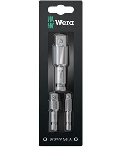 Wera 870/4/7 set A SB tool shaft Socket Wrenches adapter-Set 1/4" 3/8" 1/2" - 05073200001