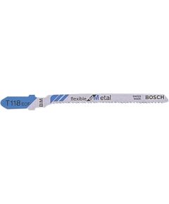 Bosch Jigsaw Blade T 118 EOF Flexible for Metal, 83mm (5 pieces)