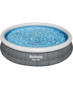 Bestway Fast Set above ground pool, 366cm x 76cm, swimming pool (slate)