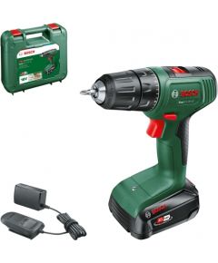 Bosch Cordless drill EasyDrill 18V-40 (green/black, Li-ion battery 2.0Ah, case)