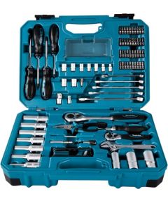 Makita Tool set E-08458, 1/2, 1/4 and 3/8 (blue, 87 pieces, with 2 reversible ratchets)
