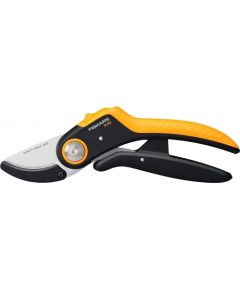 Fiskars PowerLever Plus anvil secateurs P741 (black/orange)