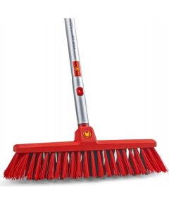 WOLF-Garten multi-star street broom SB 400 M + ash wood handle ZM 140 set (red/wood, 37cm)