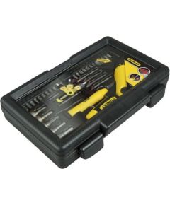 Stanley Swivel Grip Pistol Ratchet Set 40 Piece Bit Set (Black/Yellow with Case)