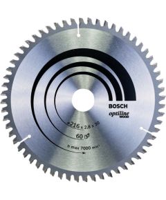 Bosch circular saw blade Optiline Wood, ? 216mm, 60T