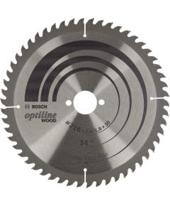 Bosch circular saw blade Optiline Wood, ? 216 x 30mm (54 teeth)