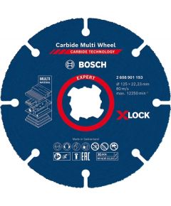 Bosch EXPERT X-LOCK Carbide MultiWheel cutting disc, O 125mm (for angle grinders)