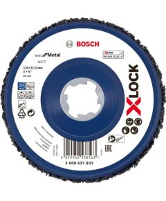 Bosch X-LOCK coarse cleaning disc, N377 metal, 125mm, grinding disc (black)