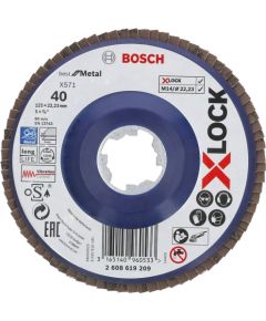 Bosch X-LOCK serrated lock washer X571 Best for Metal, O 125mm, grinding disc (K80, straight version)