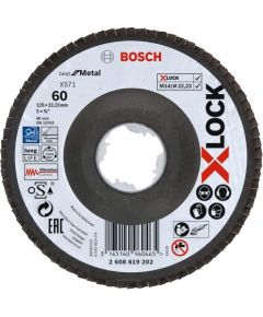 Bosch X-LOCK serrated lock washer X571 Best for Metal, 125mm, grinding wheel (O 125mm, K 120, angled version)