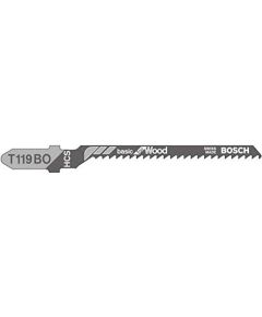 Bosch jigsaw blade T 119 BO Basic for Wood, 83mm (5 pieces)