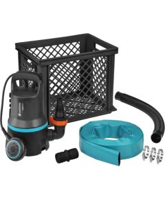 GARDENA High Water Set 9000, Submersible / Pressure Pump (black/turquoise, 300 Watt)