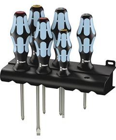 Wera 3334/3350/3355/6 Rack - Screwdriver set, stainless steel