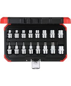 Gedore Red Socket set 1/2 ", Torx, 16 pieces (red / black, E10 - T70)