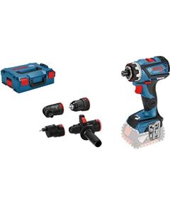 Bosch cordless drill GSR 18V-60 FC Professional + GFA18-E / M / W / H (blue / black, L-BOXX, without battery and charger)