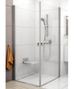 Ravak durvis dušas stūrim CRV1, 800x800  mm, h=1950, spīdīgs/caurspīdīgs stikls
