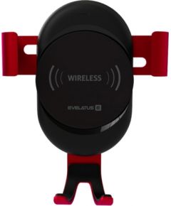 Evelatus  
       -  
       Gravity Car Holder with Wireless Charger WCH02 
     Red