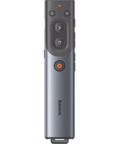 Baseus Orange Dot Multifunctional remote control for presentation, with a red laser pointer - gray