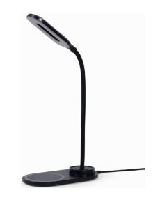Galda lampa Gembird Desk Lamp with Wireless Charger Black