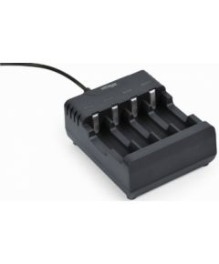Bateriju lādētājs Gembird USB 4-slot for AA/ AAA Black
