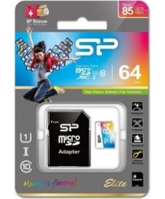 SILICON POWER memory card Elite Micro SDXC 64GB UHS-I A1 V10