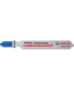 Bosch Expert Carbide Jigsaw Blade T 118 AHM 'Stainless Steel', 3 pieces