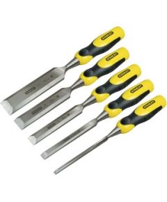 Stanley wood chisel set Dynagrip, 5 part (yellow / black)