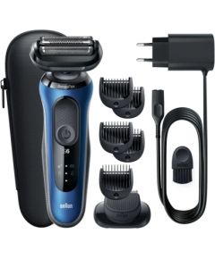 Braun Shaver 61-B1500s	 Operating time (max) 50 min, Wet & Dry, Blue/Black