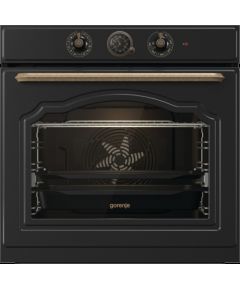 Gorenje Oven BOS67371CLB 77 L, Built in, EcoClean, Mechanical, Steam function, Height 59.5 cm, Width 59.5 cm, Black
