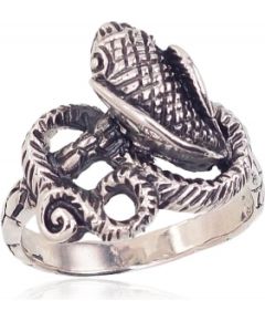 Серебряное кольцо #2101602(POx-Bk), Серебро 925°, оксид (покрытие), Размер: 17, 5.2 гр.