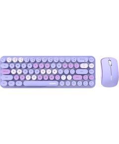 Wireless keyboard + mouse set MOFII Bean 2.4G (Purple)