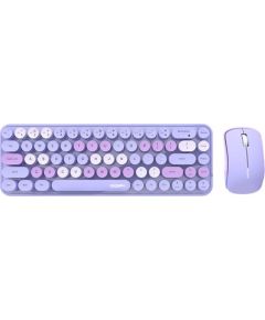 Wireless keyboard + mouse set MOFII Bean 2.4G (Purple)