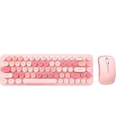 Wireless keyboard + mouse set MOFII Bean 2.4G (Pink)