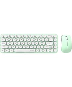 Wireless keyboard + mouse set MOFII Bean 2.4G (White-Green)