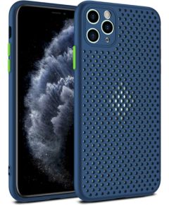 Fusion Breathe Case Silikona Aizsargapvalks Priekš Apple iPhone 12 Pro Max Zils