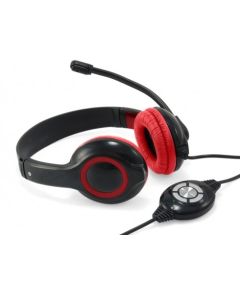 Słuchawki Equip USB STEREO HEADSET RED MIC - CCHATSTARU2R