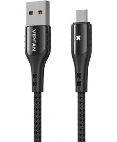 USB to Micro USB cable Vipfan Colorful X13, 3A, 1.2m (black)
