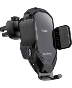 Vipfan W02 gravity car mount with 15W Qi inductive charger (black)