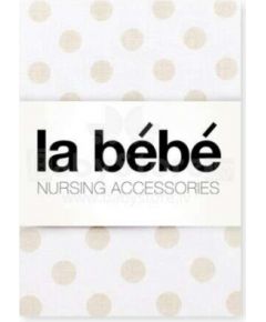 La Bebe™ Nursing La Bebe™ Cotton 60x120+12 cm  Art.85692 Dots Kokvilnas palags ar gumiju