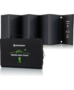 BRESSER mobilais saules enerģijas lādētājs 40 vati ar USB un līdzstrāvas izeju