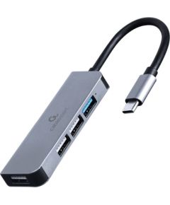 Gembird UHB-CM-U3P1U2P3-01 4-port USB type-C hub (1 x USB 3.1 + 3 x USB 2.0) silver