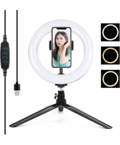 Puluz Tripod Mount with 20cm LED Ring Vlogging PKT3073B