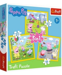 TREFL Pužļu komplekts "3 in 1" Peppa Pig