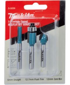 Makita cutter set D-30209, 3 pieces (6mm shank)